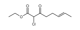 ethyl (E)-2-chloro-3-oxo-6-octenoate结构式