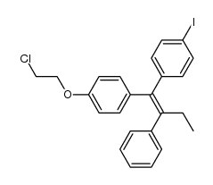 (E)-1-[4-(2-chloroethoxy)phenyl]-1-(4-iodophenyl)-2-phenyl-1-butene结构式