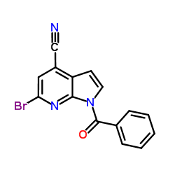 1-Benzoyl-4-cyano-6-bromo-7-azaindole Structure