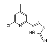 3-(6-氯-4-甲基-2-吡啶)-1,2,4-噻二唑-5-胺结构式