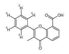 3-Methyl-4-oxo-2-phenyl-4H-chromene-8-carboxylic acid-d5 Structure