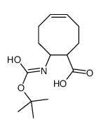 cis-8-tert-Butoxycarbonylamino-cyclooct-4-enecarboxylic acid结构式