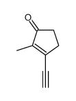 3-ethynyl-2-methylcyclopent-2-en-1-one结构式