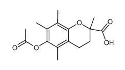 6-acetoxy-3,4-dihydro-2,5,7,8-tetramethyl-2H-1-benzopyran-2-carboxylic acid结构式