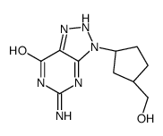 5-amino-3-[(1S,3R)-3-(hydroxymethyl)cyclopentyl]-2H-triazolo[4,5-d]pyrimidin-7-one结构式
