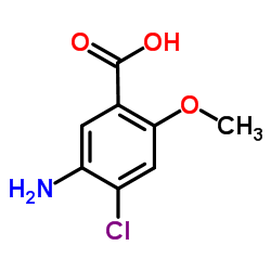 5-Amino-4-chloro-2-methoxybenzoic acid结构式
