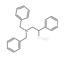 Benzeneethanamine, b-chloro-N,N-bis(phenylmethyl)-,hydrochloride (1:1) Structure