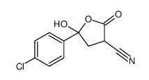 5-(4-chlorophenyl)-5-hydroxy-2-oxooxolane-3-carbonitrile结构式