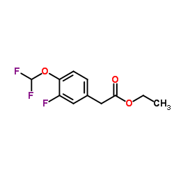Ethyl [4-(difluoromethoxy)-3-fluorophenyl]acetate Structure