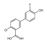 2-chloro-5-(3-fluoro-4-hydroxyphenyl)benzamide结构式