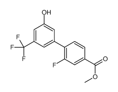 methyl 3-fluoro-4-[3-hydroxy-5-(trifluoromethyl)phenyl]benzoate Structure