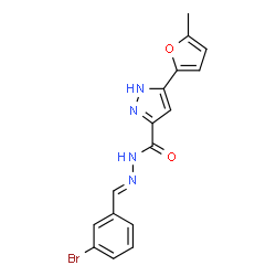 N'-[(E)-(3-bromophenyl)methylidene]-3-(5-methylfuran-2-yl)-1H-pyrazole-5-carbohydrazide Structure