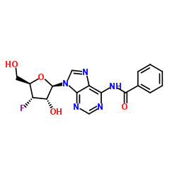 3'-Deoxy-3'-fluoro-N6-benzoyladenosine structure