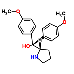 Bis(4-methoxyphenyl)[(2S)-2-pyrrolidinyl]methanol Structure