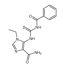 5-[[N'-benzoyl(thiocarbamoyl)]amino]-1-ethyl-1H-imidazole-4-carboxamide结构式