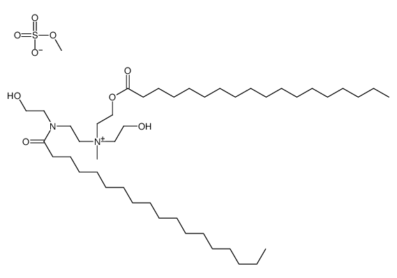 2-hydroxy-N-{2-[(2-hydroxyethyl)(octadecanoyl)amino]ethyl}-N-methyl-N-[2-(octadecanoyloxy)ethyl]ethanaminium methyl sulfate Structure