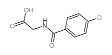2-(4-氯苯甲酰氨基)乙酸结构式