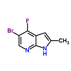 5-Bromo-4-fluoro-2-methyl-1H-pyrrolo[2,3-b]pyridine structure