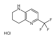 6-(trifluoromethyl)-1,2,3,4-tetrahydro-1,5-naphthyridine hydrochloride结构式