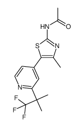 N-(4-methyl-5-(2-(1,1,1-trifluoro-2-methylpropan-2-yl)pyridin-4-yl)thiazol-2-yl)acetamide结构式