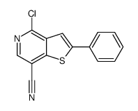 4-氯-2-苯基噻吩并[3,2-c]吡啶-7-甲腈结构式