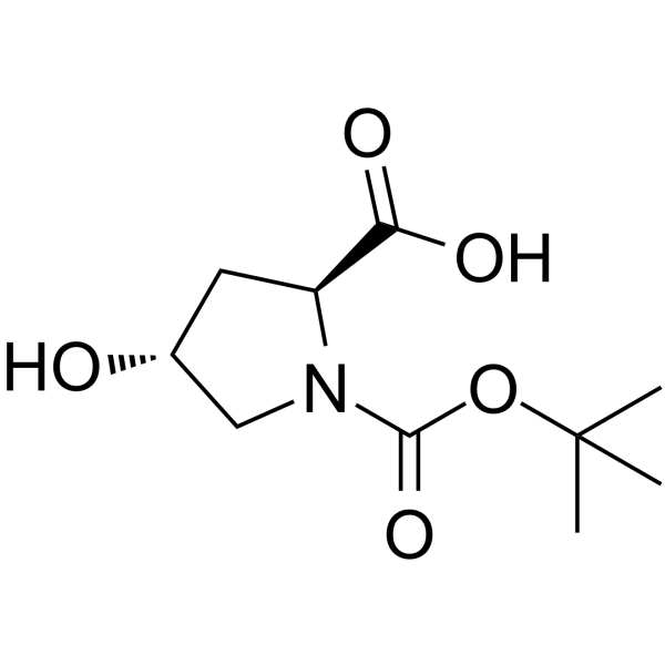 Boc-L-羟脯氨酸结构式