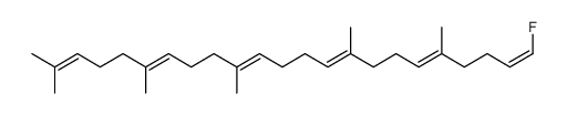 (1Z,5E,9E,13E,17E)-1-Fluoro-5,9,14,18,22-pentamethyl-tricosa-1,5,9,13,17,21-hexaene结构式