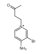 4-amino-3-bromo-1-(3-oxobutyl)pyridin-1-ium结构式