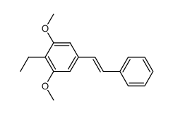 (E)-1,3-dimethoxy-2-ethyl-5-(2-phenylethenyl)benzene Structure