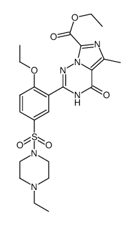 2-[(2-ethoxy-5(4-ethylpiperazine-1-sulphonyl)phenyl)]-7-ethoxycarbonyl-5-methylimidazo[5,1-f][1,2,4]triazin-4(3H)-one Structure