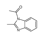 1-乙酰基-2-甲基苯并咪唑结构式