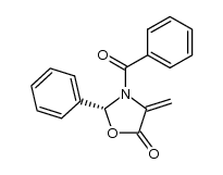 (2R)-3-benzoyl-4-methylene-2-phenyloxazolidin-5-one结构式