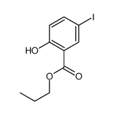 2-羟基-5-碘苯甲酸丙酯结构式