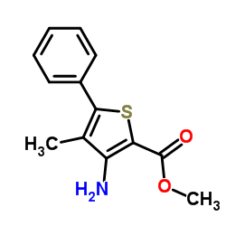 3-AMINO-4-METHYL-5-PHENYLTHIOPHENE-2-CARBOXYLIC ACID METHYL ESTER结构式