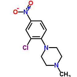1-(2-氯-4-硝基苯基)-4-甲基哌嗪结构式