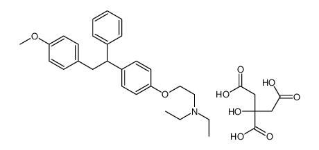 N,N-diethyl-2-[4-[2-(4-methoxyphenyl)-1-phenylethyl]phenoxy]ethanamine,2-hydroxypropane-1,2,3-tricarboxylic acid结构式