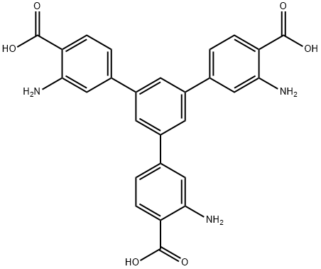 3, 3''-Diamino-5'-(3-amino-4-carboxyphenyl)-[1, 1': 3', 1''-terphenyl]-4, 4''-dicarboxylic acid Structure