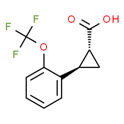 70 反式-2-(2-(三氟甲氧基)苯基)环丙烷-1-羧酸结构式