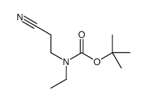 (2-Cyanoethyl)ethyl-carbamic Acid tert-Butyl Ester结构式