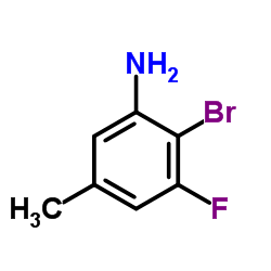 2-Bromo-3-fluoro-5-methylaniline Structure