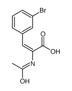 2-acetamido-3-(3-bromophenyl)prop-2-enoic acid结构式