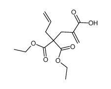 2-allyl-2-ethoxycarbonyl-4-methylene-pentanedioic acid 1-ethyl ester Structure