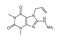8-hydrazinyl-1,3-dimethyl-7-prop-2-enylpurine-2,6-dione结构式