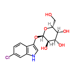 6-氯-3-吲哚基α-D-吡喃半乳糖苷结构式