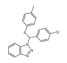 1-((4-chlorophenyl)(p-tolylthio)methyl)-1H-benzo[d][1,2,3]triazole Structure