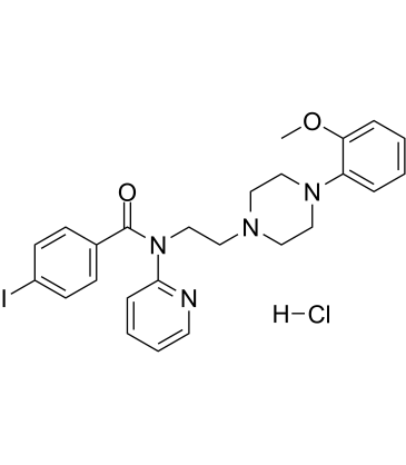 4-碘-N-(2-(4-(2-甲氧基苯基)哌嗪-1-基)乙基)-N-(吡啶-2-基)苯甲酰胺盐酸盐图片
