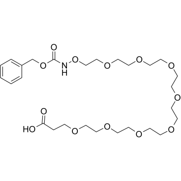 Cbz-aminooxy-PEG8-acid结构式