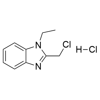 2-(氯甲基)-1-乙基 -1h-苯并[ d ]咪唑盐酸盐结构式