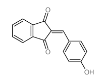 2-[(4-羟基苯基)亚甲基]-1H-茚-1,3(2H)-二酮结构式