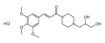 (E)-1-[4-(2,3-dihydroxypropyl)piperazin-1-yl]-3-(3,4,5-trimethoxyphenyl)prop-2-en-1-one,hydrochloride Structure